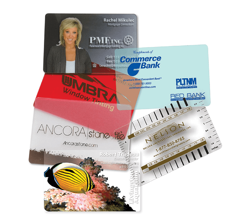 bristol id technologies clear translucent plastic cards