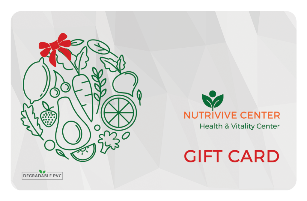 CR80 size Gift card nutition clinic Front